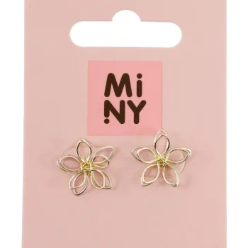 Miny Korut Ja Kellot^Nappikorvakorut Kukka Kulta