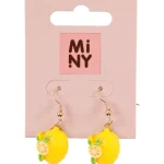 Miny Korut Ja Kellot^Nappikorvakorut Sitruuna 1 Pr/pkt