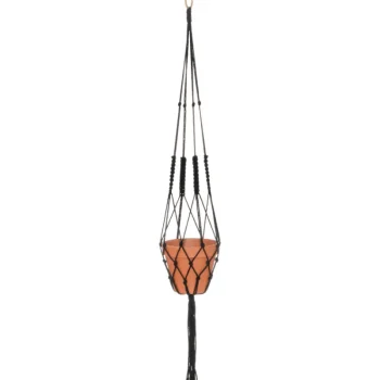 4living Sisäkukkaruukut-Naruamppeli 107 Cm Musta