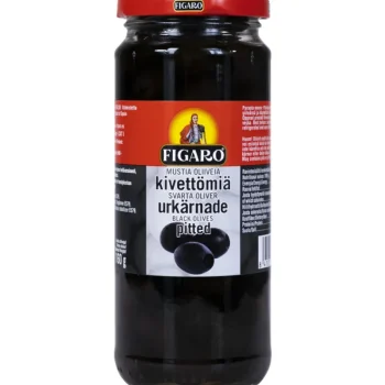 Figaro Säilykkeet^Oliivi 340 G / 160 G Musta Kivetön