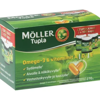 Möller Terveysravinteet Ja -valmisteet^Omega-3 Tupla 300 Kpl 270 G
