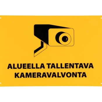 Pienrauta-Opaste Alueella Tallentava Kameravalvonta 30x20cm