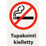 Pienrauta-Opastekyltti - Tupakointi Kielletty 20 X 30 Cm