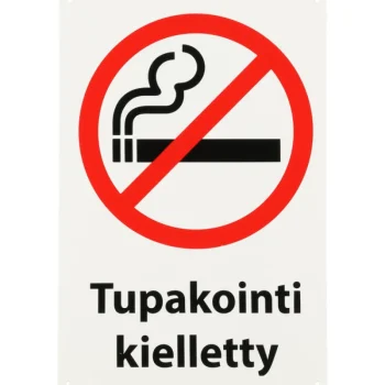 Pienrauta-Opastekyltti - Tupakointi Kielletty 20 X 30 Cm