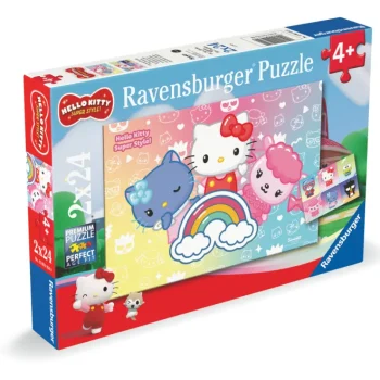 Ravensburger Lauta- Ja Palapelit^Palapeli 2 X 24 Palaa Hello Kitty Super Style