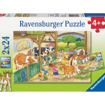 Ravensburger Lauta- Ja Palapelit^Palapeli A Day At The Farm 2x24 Palaa