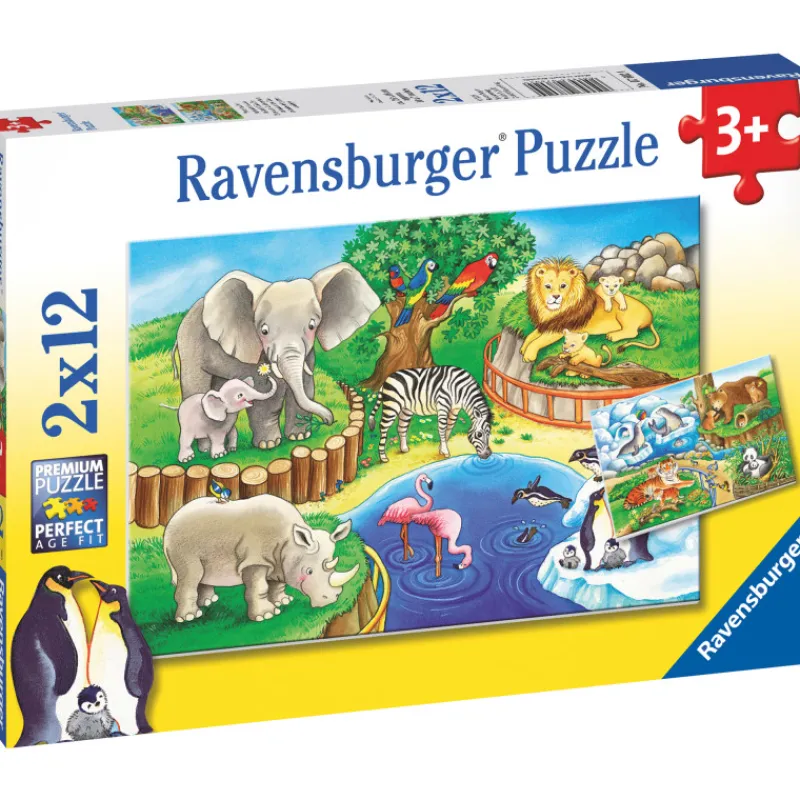 palapeli-ravensburger-animals-XQSTFbat-0.webp Ravensburger Lauta- Ja Palapelit^Palapeli Animals In The Zoo 2x12 Palaa