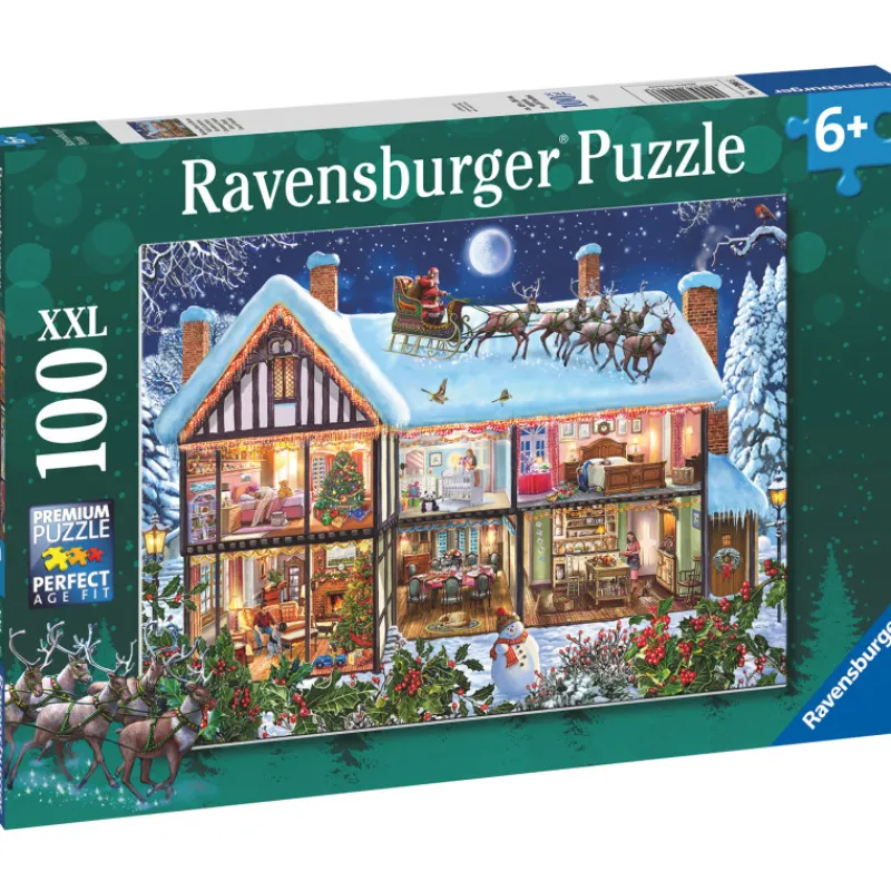palapeli-ravensburger-christma-OgxLiCTi-0.webp Ravensburger Lauta- Ja Palapelit^Palapeli Christmas At Home 100 Palaa