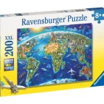 Ravensburger Lauta- Ja Palapelit^Palapeli World Landmarks Map 200 Palaa