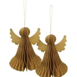 Kotikulta Sesonkikoristeet-Paperienkeli 2 Kpl 7 Cm Ruskea