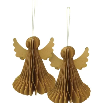 Kotikulta Sesonkikoristeet-Paperienkeli 2 Kpl 7 Cm Ruskea