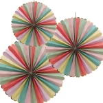 Let's Party Juhlakoristeet-Paperikoriste 3 Kpl Pastelli/kulta