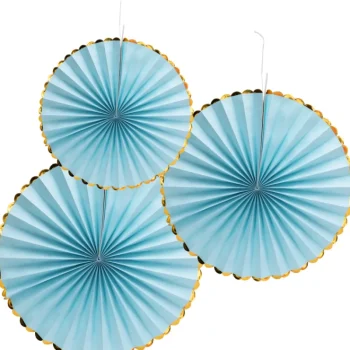 Let's Party Juhlakoristeet-Paperikoriste 3 Kpl Sininen/kulta