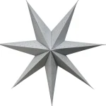 Kotikulta Koristevalot-Paperitähti Hopea 75 Cm