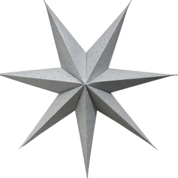 Kotikulta Koristevalot-Paperitähti Hopea 75 Cm