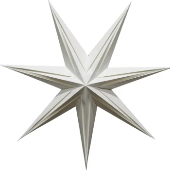 Kotikulta Koristevalot-Paperitähti Valkoinen 3D 75 Cm