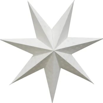 Kotikulta Koristevalot-Paperitähti Valkoinen Kreppi 45 Cm
