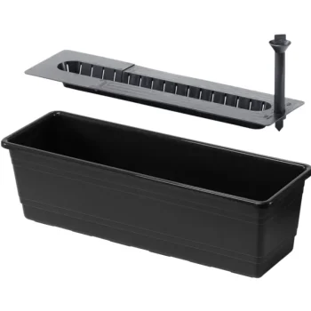 Orthex Ulkoruukut Ja Aluset-Parvekelaatikko 55 Cm Kestokastelu Musta