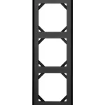 Egant Sähköasennustarvikkeet-Peitelevy Fjord 3-osainen Musta