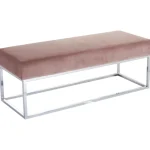 Chic Home Pienkalusteet-Penkki Collection 114 X 44 X 42 Cm, Samettiverhoilu, Roosa