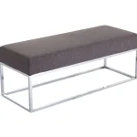 Chic Home Pienkalusteet-Penkki Collection 114 X 44 X 42 Cm, Kangasverhoilulla, Tummanharmaa