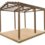 Patio Terassit Pihan Rakennusmateriaalit-Pergola 3x3 Harjakattoinen, Kestopuu