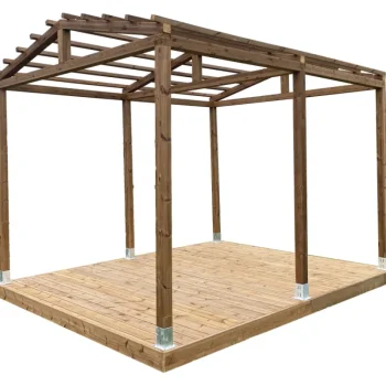 Patio Terassit Pihan Rakennusmateriaalit-Pergola 3x3 Harjakattoinen, Kestopuu