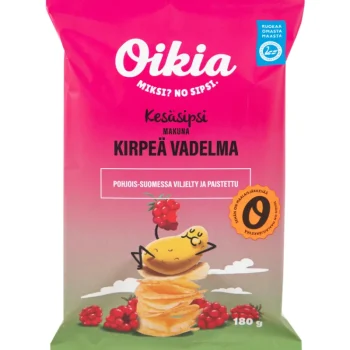 Oikia Sipsit^Perunalastu 180 G Kirpeä Vadelma Kesäsipsi