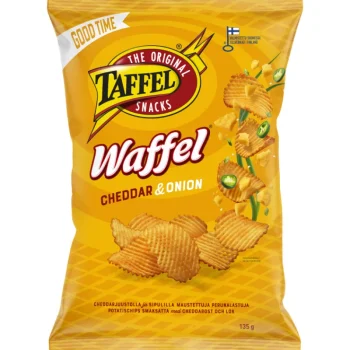 Taffel Sipsit^Perunalastu 135 G Waffel Cheddar & Onion