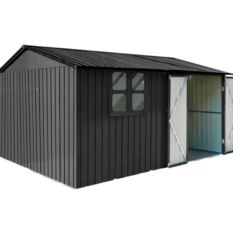 pihavarasto-ikkunalla-fornorth-dAMKoKGw-0.webp Fornorth Piharakennukset-Pihavarasto Ikkunalla 375 X 286 X 162 Cm, Musta