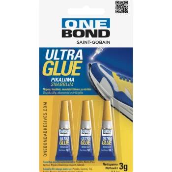 Onebond Liimat, Massat Ja Tasoitteet-Pikaliima Ultra Glue 3 X 1 G, Kirkas