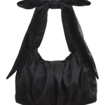 Miny Naisten Asusteet-Pikkulaukku Rusetti, Musta Satiini