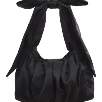 Miny Naisten Asusteet-Pikkulaukku Rusetti, Musta Satiini