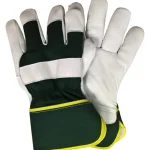 Työvaatteet-Pintanahkakäsine, Teddy/kokovuori Vihreu00e4