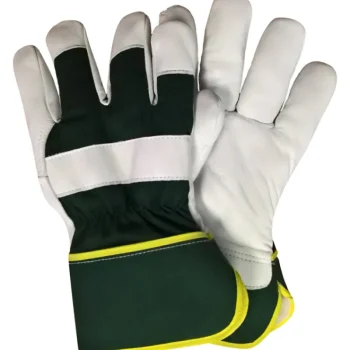 Työvaatteet-Pintanahkakäsine, Teddy/kokovuori Vihreu00e4