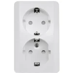 Harju Sähköasennustarvikkeet-Pistorasia  2-osainen Maadoitettu Pinta