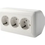 Egant Sähköasennustarvikkeet-Pistorasia 3-osainen Kulma