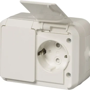 Abb Sähköasennustarvikkeet-Pistorasia Jussi 2-osainen Pinta 402ESWP