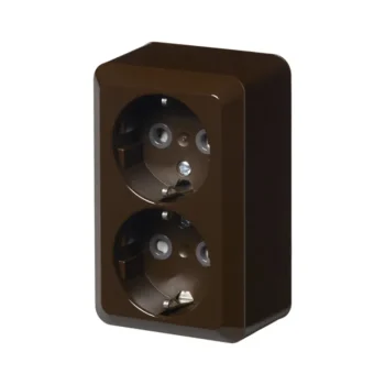 Abb Sähköasennustarvikkeet-Pistorasia Jussi Pinta 2-os 402EA-01P Ruskea