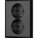 Egant Sähköasennustarvikkeet-Pistorasia Fjord 2-osainen Maadoitettu Musta