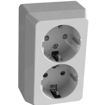 Egant Sähköasennustarvikkeet^Pistorasia Pinta 2-osainen Maadoitettu Pikaliitos, 5 Kpl