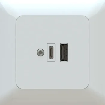 Egant Sähköasennustarvikkeet-Pistorasia USB-C/USB-A