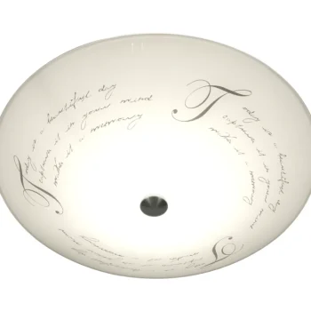 Aneta Lighting Sisävalaisimet-Plafondi Skrift 42 Cm, Valkoinen/teräs