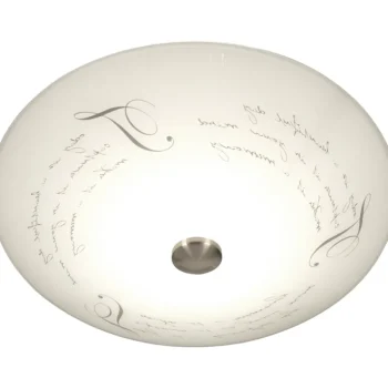 Aneta Lighting Sisävalaisimet-Plafondi Skrift 50 Cm, Valkoinen/teräs