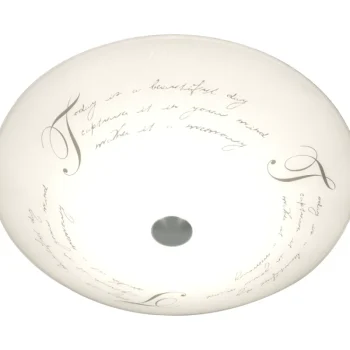 Aneta Lighting Sisävalaisimet-Plafondi Skrift 34 Cm, Valkoinen/teräs