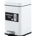 Kotikulta Roskakorit Ja Lajitteluastiat^Poljinroskakori 3 L Valkoinen