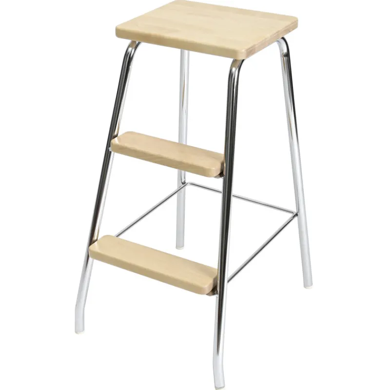 porrasjakkara-lm183-kromikoivu-VAkudMsp-0.webp Tikkaat, Postilaatikot Ja Nokkakärryt-Porrasjakkara LM183 Kromi/koivu