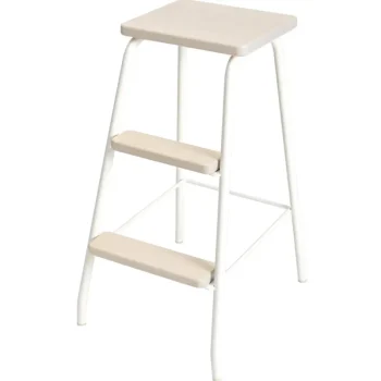 Tikkaat, Postilaatikot Ja Nokkakärryt-Porrasjakkara LM184 Valkoinen/kuultovalkoinen