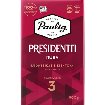 Paulig Kahvit^Presidentti Ruby 500 G Hienojauhettu Kahvi