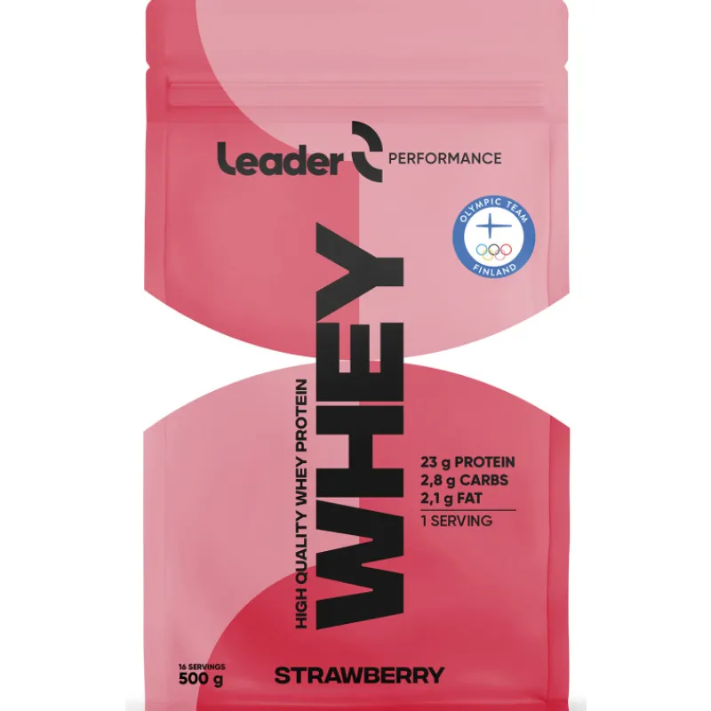 proteiinijauhe-leader-performa-DQKwLtAj-0.webp Leader Urheiluravinteet Ja Valmisteet^Proteiinijauhe Performance 500 G Whey Protein Strawberry